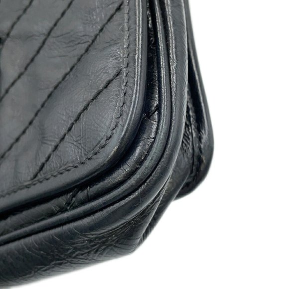 SAINT LAURENT Black Leather Shoulder Bag - Picture 6 of 16